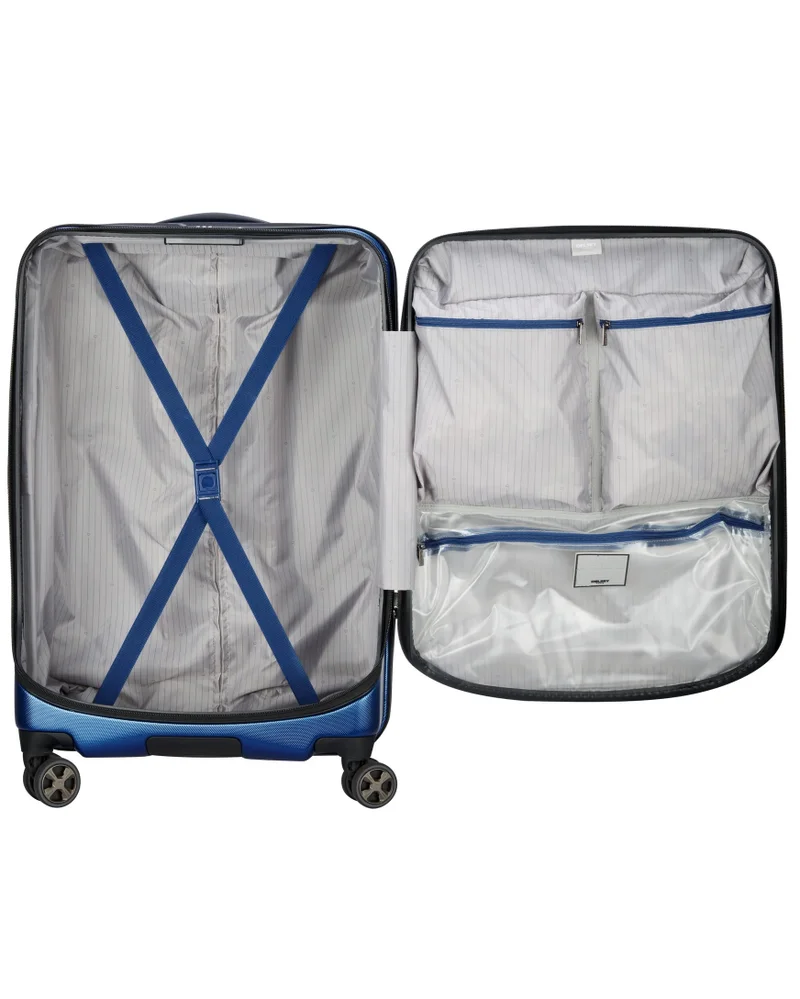 ديلسي _باريس حقيبة سفر ترولي كروز 70 سم صلبة بعجلات مزدوجة أزرق